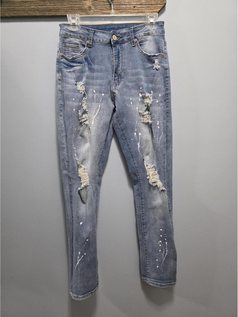 Kunmi Distressed Jeans, Medium